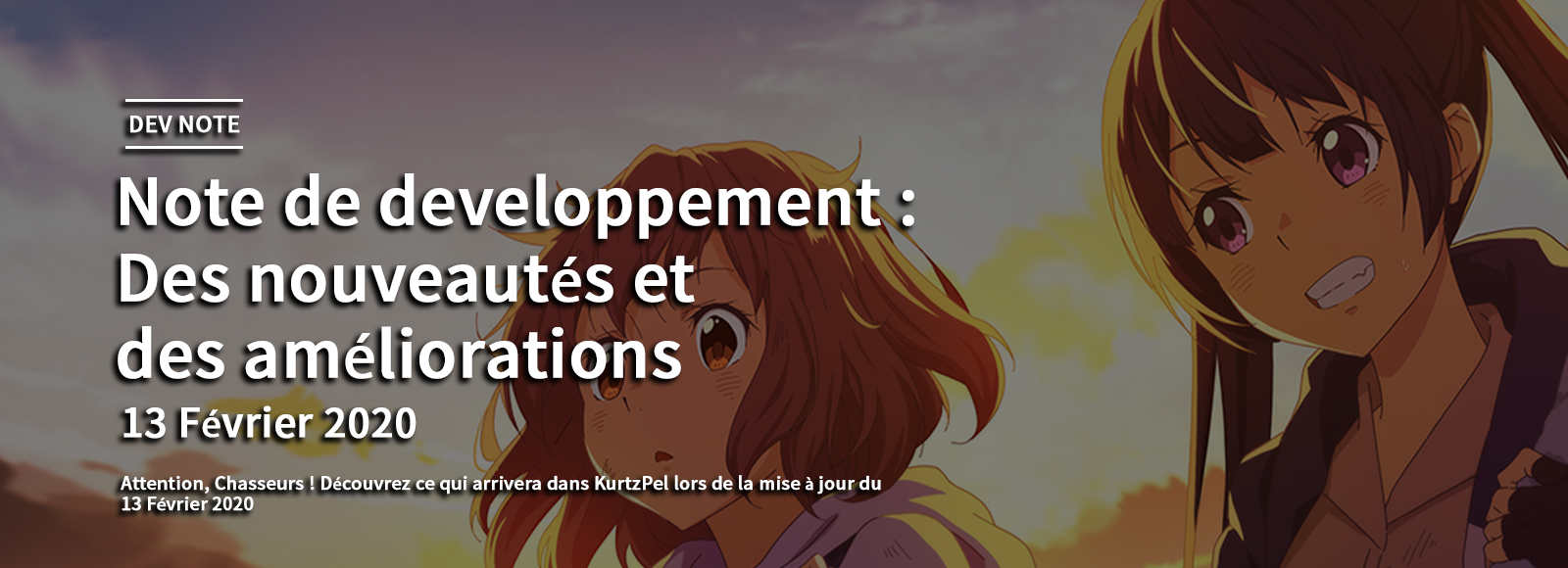 Dev Note, 13 Février 2020