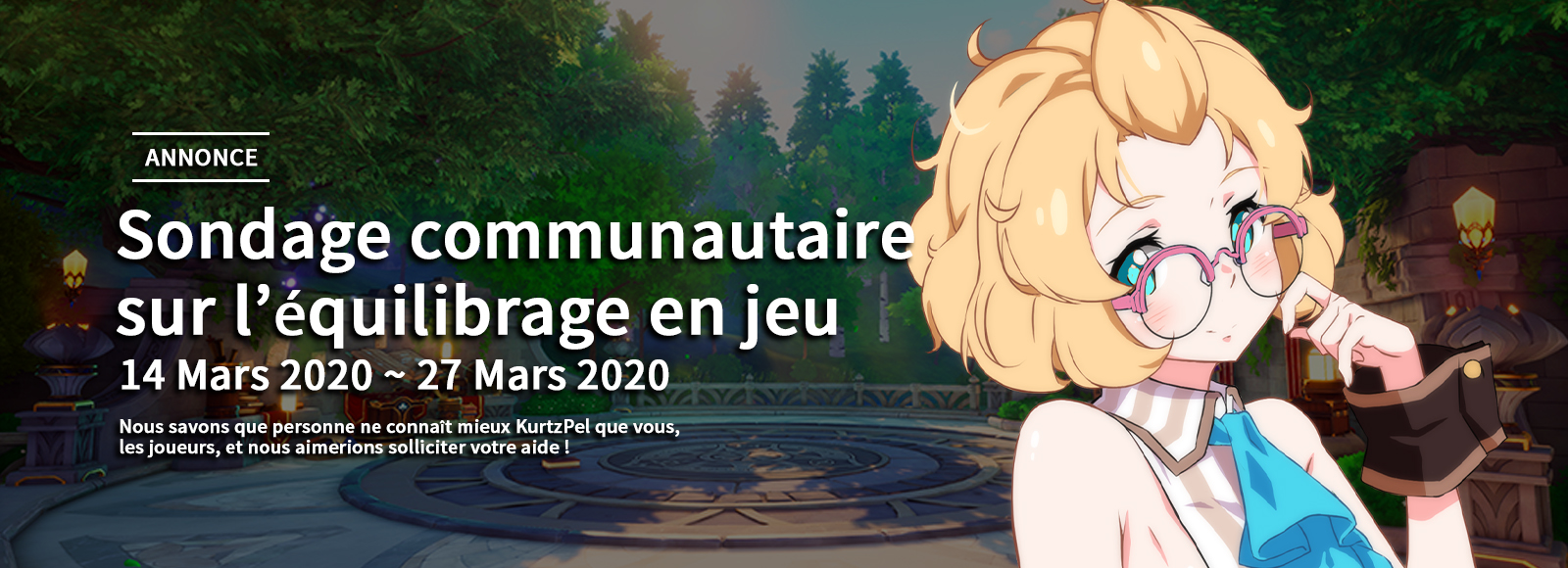 Sondage communautaire sur l&rsquo;équilibrage en jeu – 14/03/2020