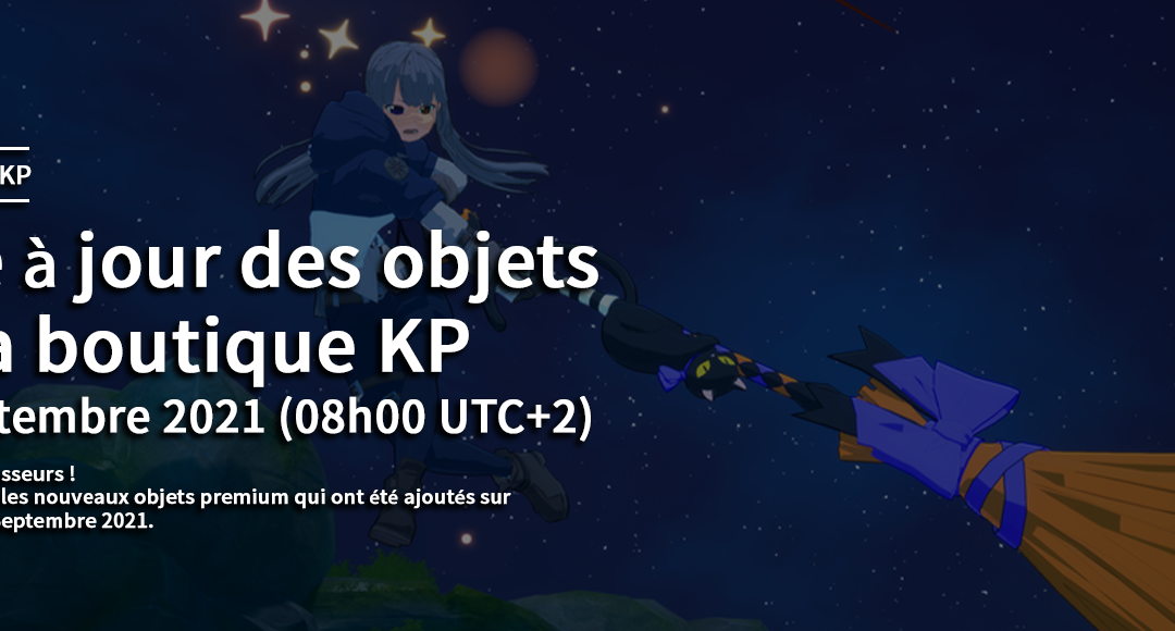 Mise à jour des objets de la boutique KP, 29 Septembre 2021